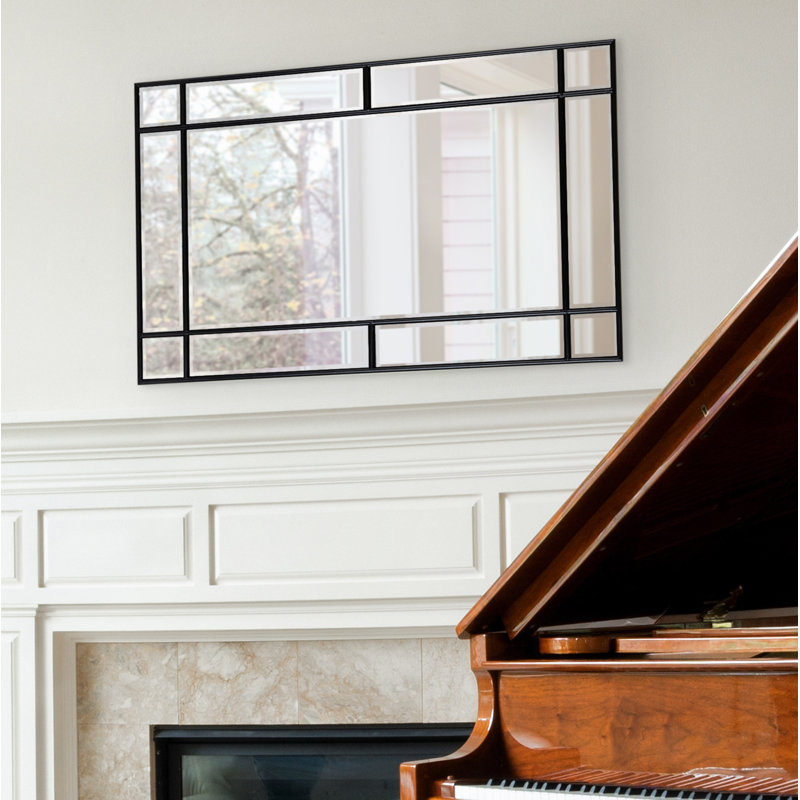 Miroir décoratif biseauté Adinel, Noir, H 30 po x l 20 po