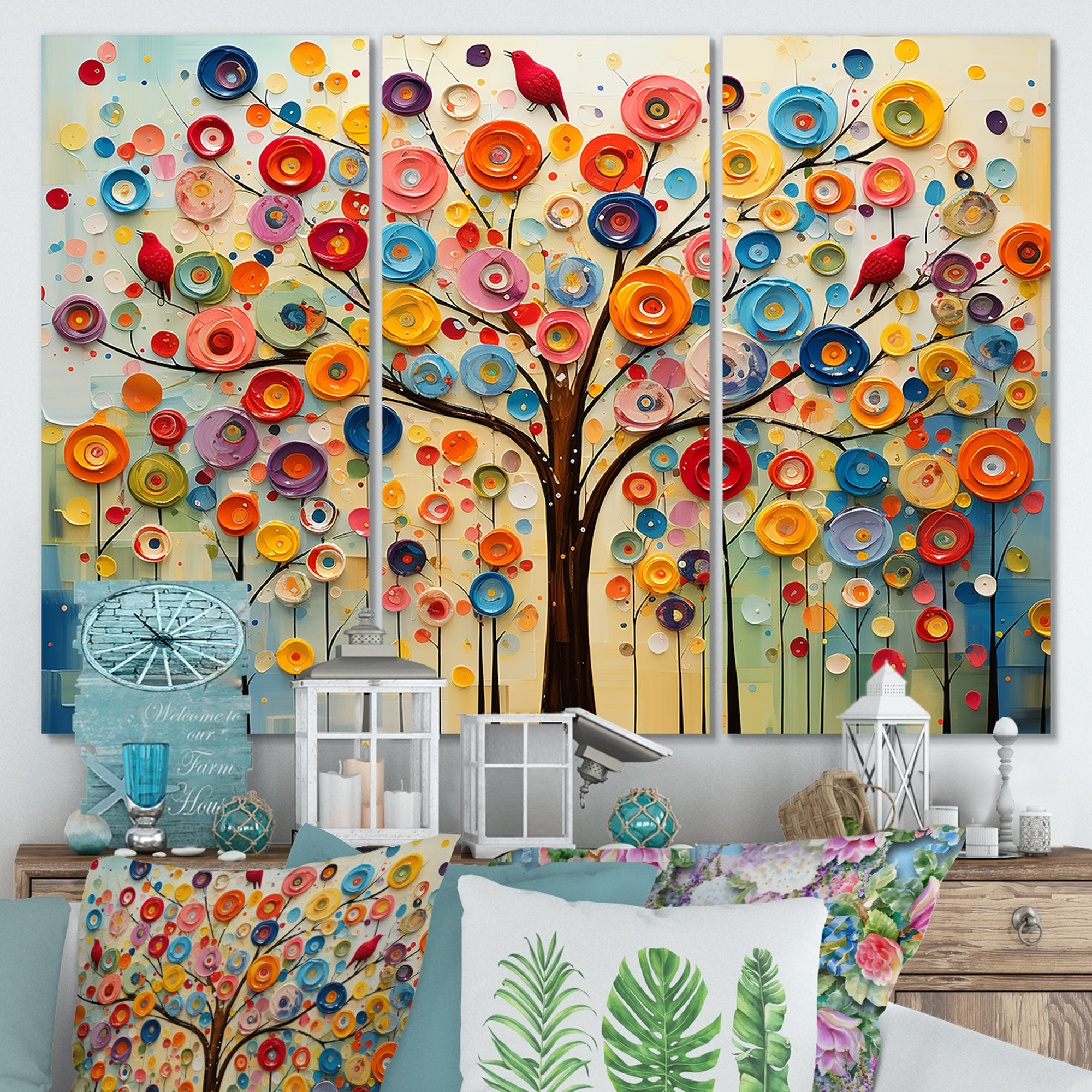Lark Manor™ Colorful Abstract Tree 3 - Tree African Wall Art | Wayfair