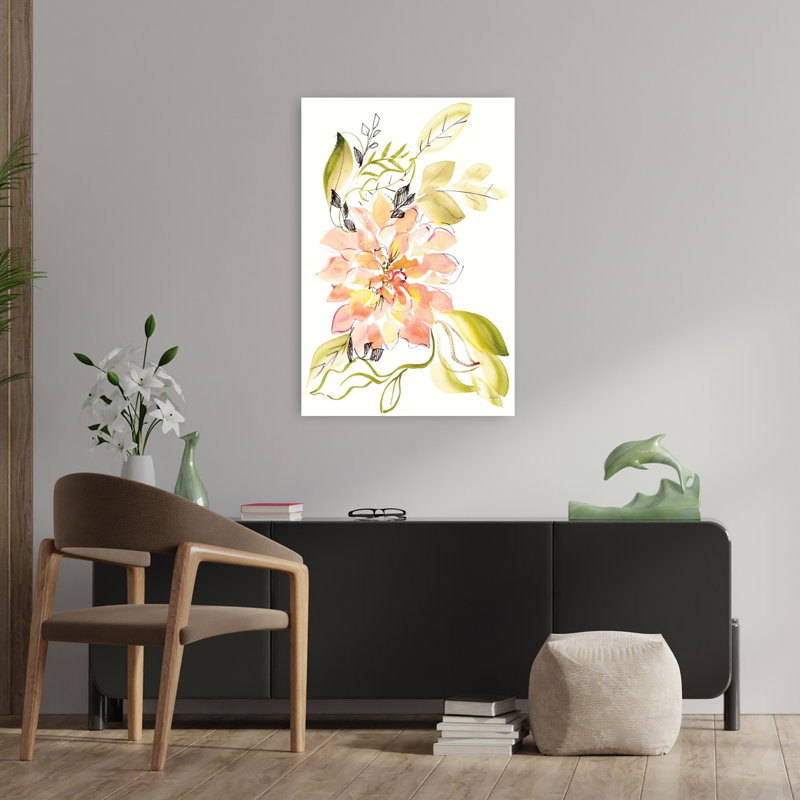 Contemporary Art Contemporary Flower Art by Kristy Rice - Wrapped Canvas Print, 91.44 cm H x 60.96 cm W