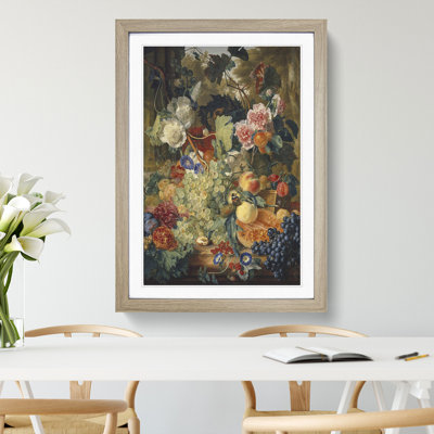 Still Life with Flowers and Fruit Vol.1 by Jan Van Huysum - Picture Frame Painting