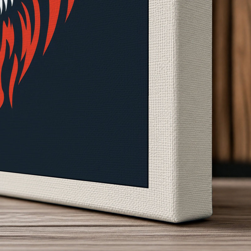 Lion's Crown Modern - Wrapped Canvas, 36x24 - 91.4 x 61.0 cm, Cream Border