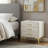 Elegant Velvet Upholstered Nightstand With Gold Legs-12514483