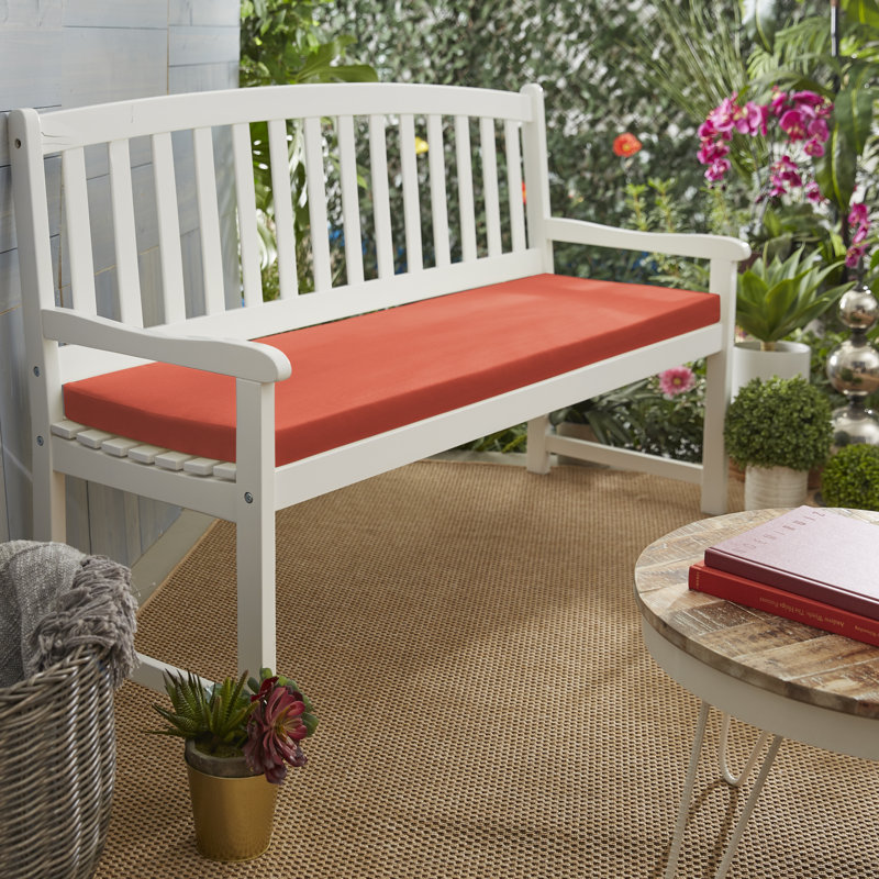 Coussin de siège d'extérieur Sunbrella, H 3 po x l 48 po x P 19 po, Toile Sunbrella® melon