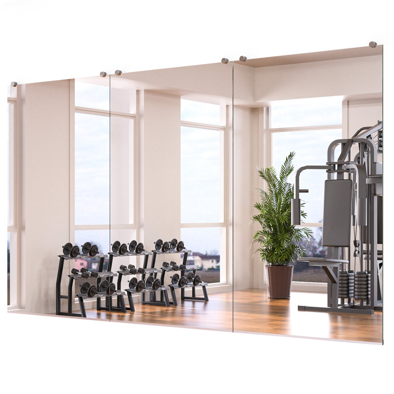 Full Length Rectangle Wall Mirror Home Gym Mirror Dance Studio Mirror Tempered Glass Mirror, 60" x 36"