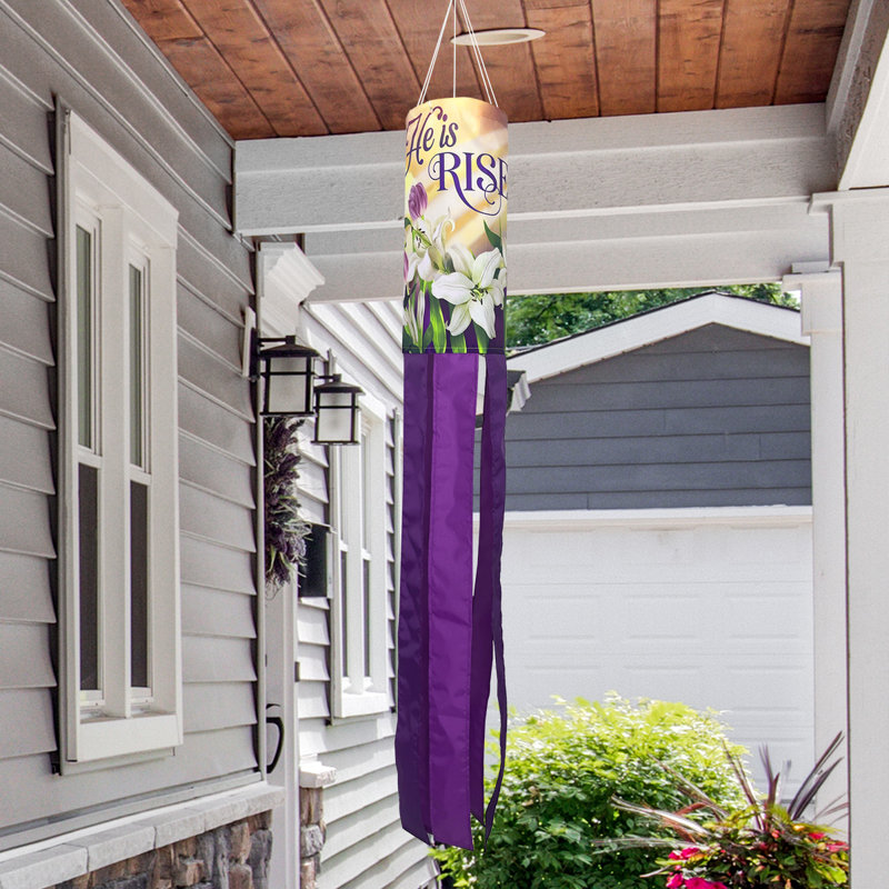 He Is Risen Lillies Windsock