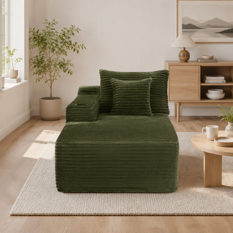 Upholstered 66 " Fabric Sleeper Sofa