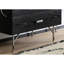 Commode d'appoint rétro en acier inoxydable noir
