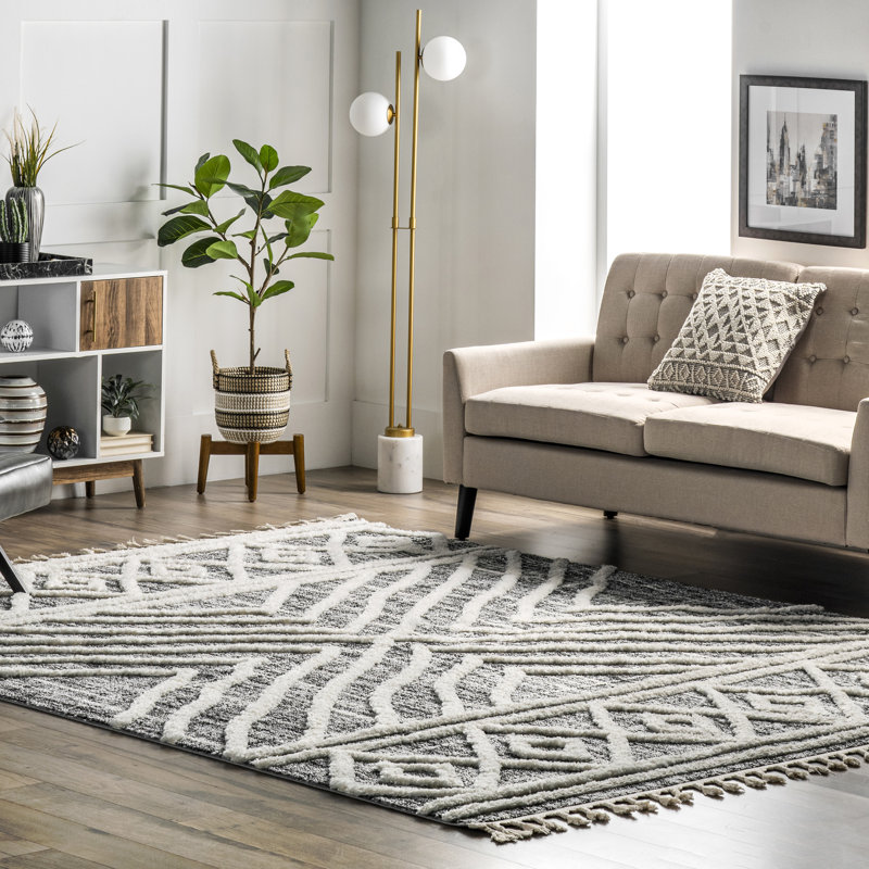 Tapis à poil long Walbridge, Rectangle 4 pi x 6 pi 8 po