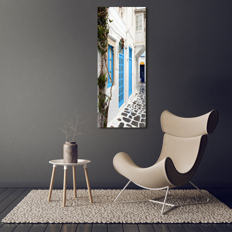 Greek Streets - Wrapped Canvas Print