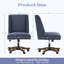 Chaise de bureau pivotante en chenille Mellins-2079463134