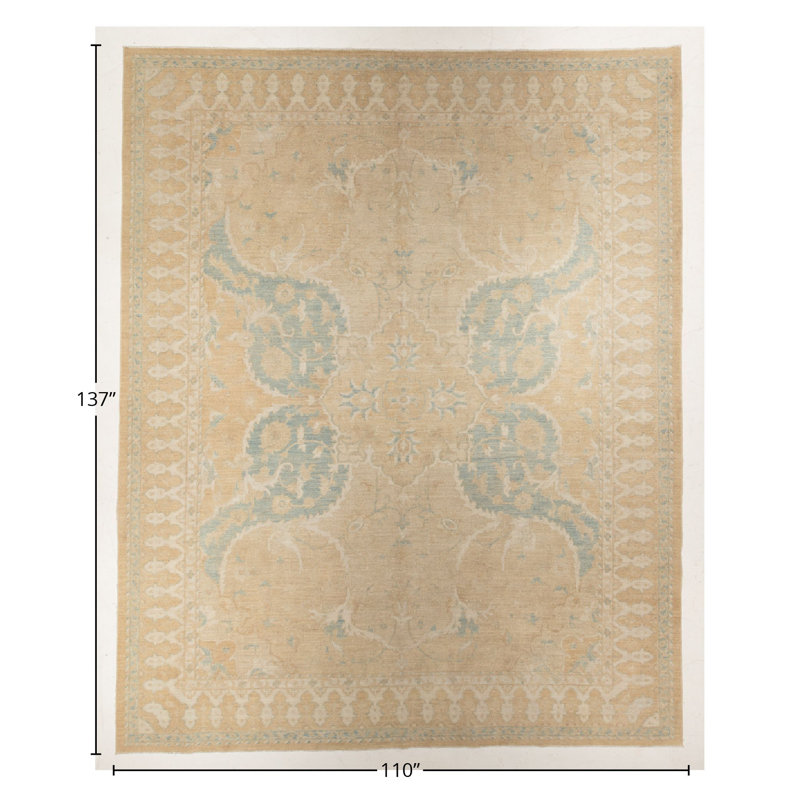 Handmade Cotton and Wool Oriental Area Rug