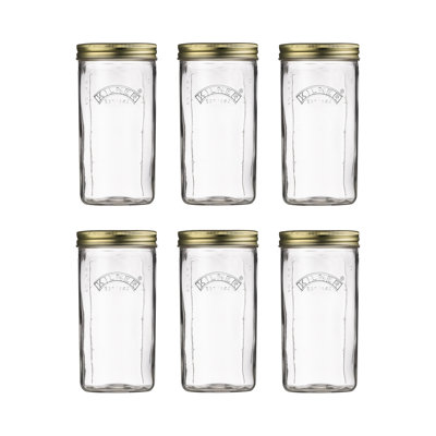 Glass Kitchen Canister Set Jar Canister - Set of 6