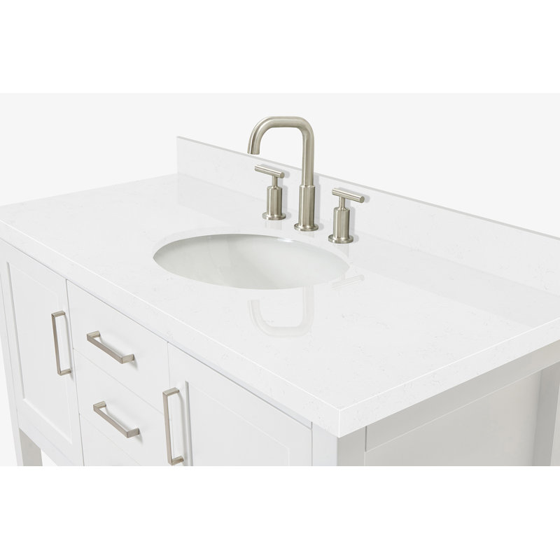 ARIEL Magnolia 48 Single Bathroom Vanity with Top, White