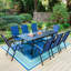 Ensemble repas pour 8 personnes, table de patio et chaises de salle à manger en métal Argyri-87460537