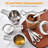 U-Taste 18/8 Stainless Steel Nesting Heavy Duty Metal Measuring Cups And Spoons Set Of 15: 7 Cups And 7 Spoons With 2 D-Rings And 1 Professional Magnetic Measurement Conversion Chart