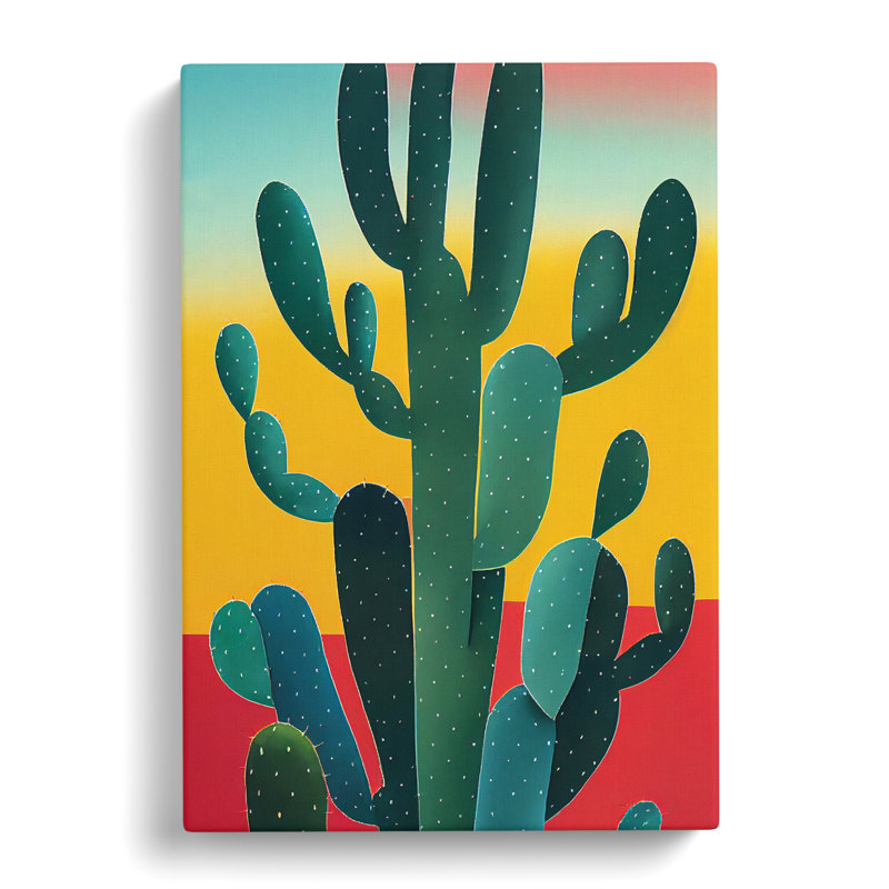 Cactus Cacti Abstract - Wrapped Canvas, 76cm H x 50cm W x 3cm D
