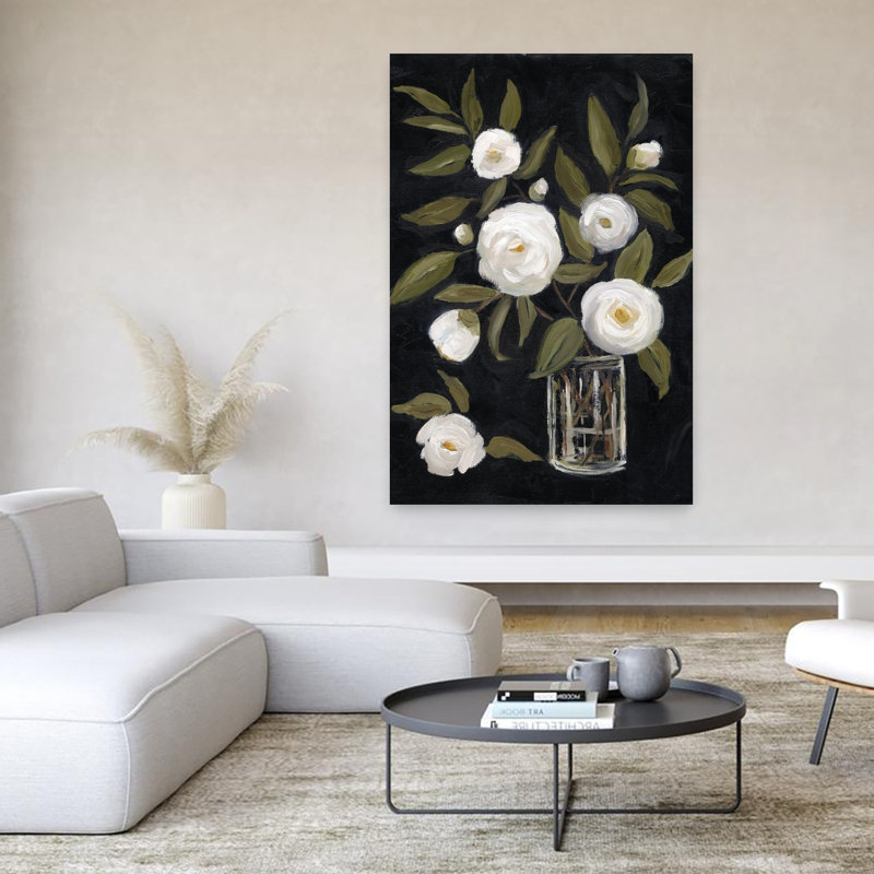 Art floral contemporain, H 60 po x l 40 po