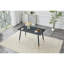 Table de salle à manger rectangulaire moderne, plateau de table en pierre frittée de qualité supérieure avec base en métal robuste, table de cuisine et de salle à manger résistante à la chaleur et aux égratignures (Vic foncé, 1 table)-133525958-133525959