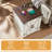 Jaimar 24"W Farmhouse Square End Table with Charging Station&Adjustable Storage Shelf-1440454476-1440454472
