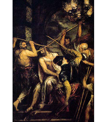« christ couronnement » par titien-impression d’art graphique