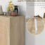 Buffet avec 3 rangements et apparence naturelle - pratique pour toutes les portes de la maison, grand espace de rangement, tablettes réglables, ton de bois, espaces variés convenables