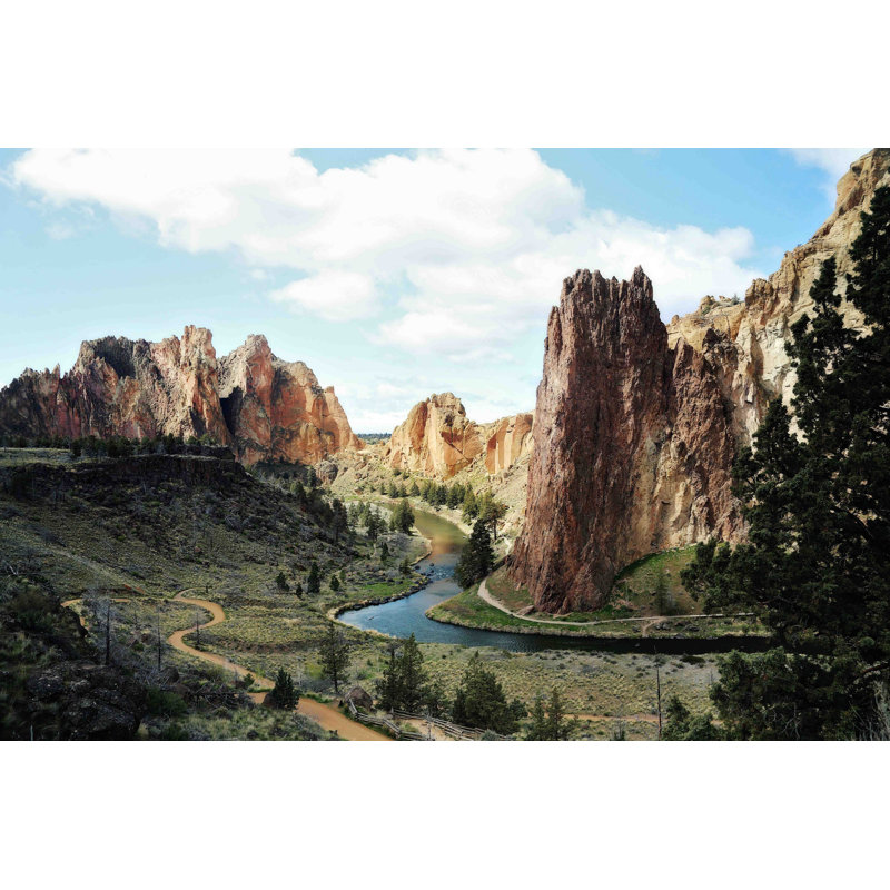 " Smith Rock " by Sylvia Cook, 40" H x 60" W x 1.5" D, Wrapped Canvas