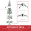 9' Unlit Snow Flocked Pine Artificial Christmas Tree With Realistic Branches And 1159 Tips