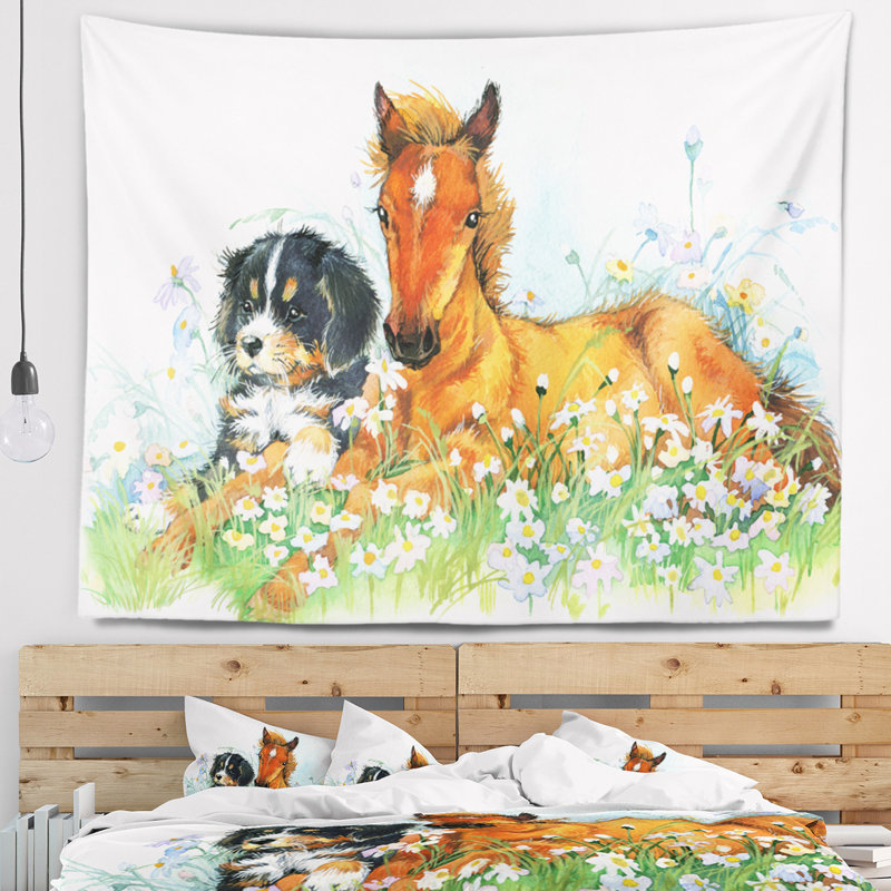 Tapisserie brun relax, H 68 po x l 80 po