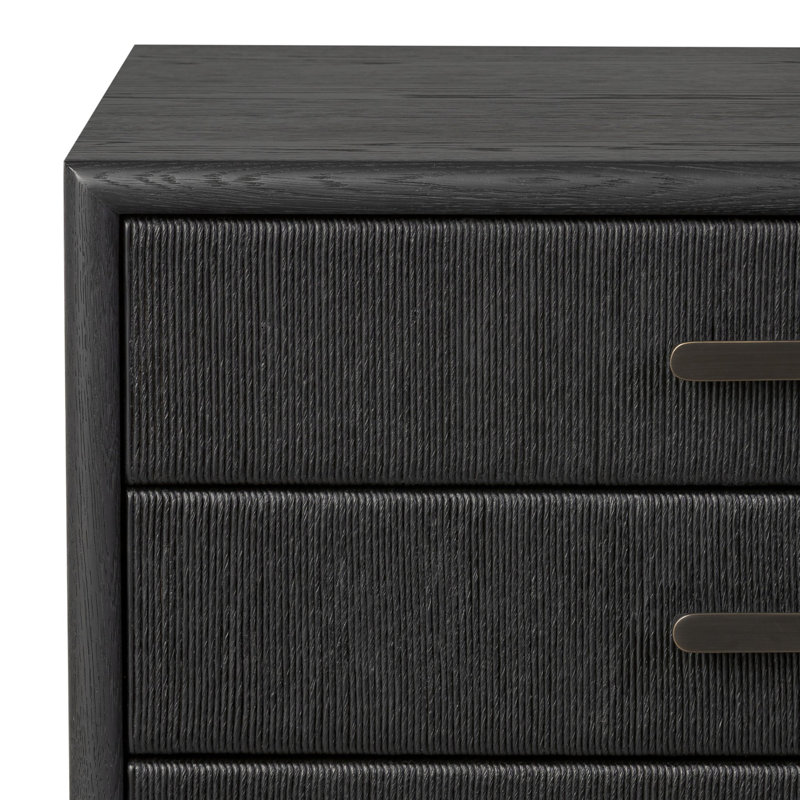 Rosenell Closed Nightstand, Black