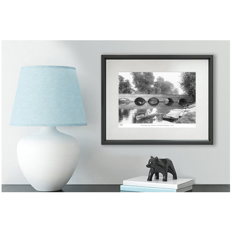 Newark On Trent, Devon Bridge 1909 - Single Picture Frame Print, 45cm H x 60cm W x 2.3cm D