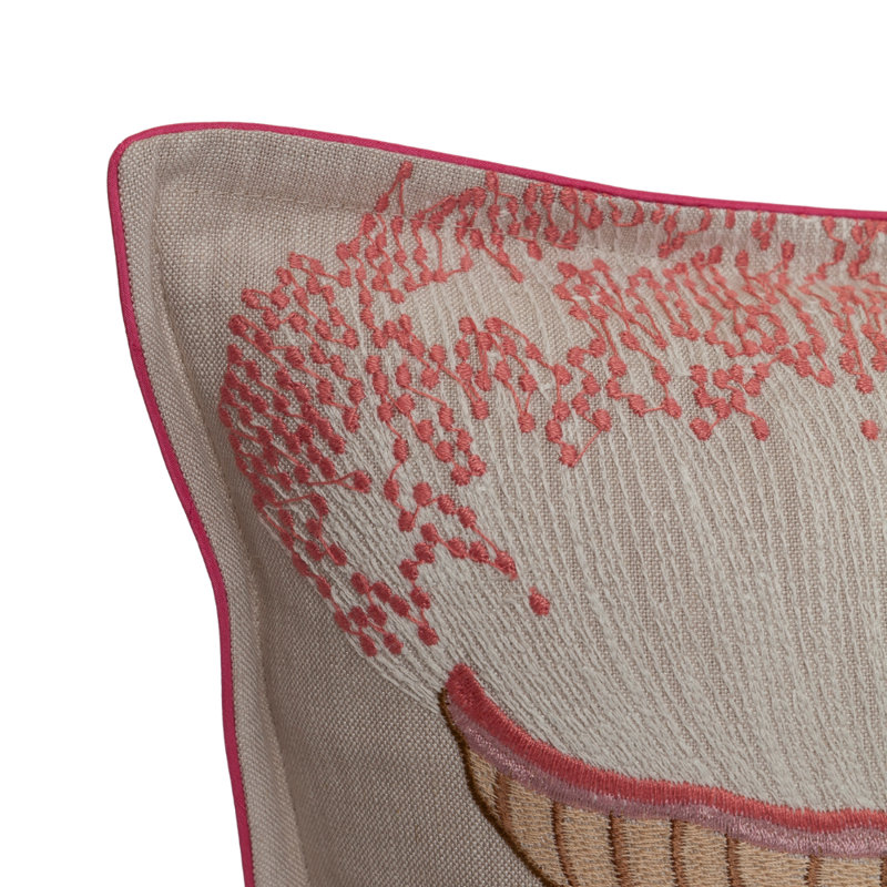 Celinda Embroidery Self-Flange Accent Pillow