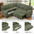 81" L-shaped Corduroy Upholstered Sectional Sofa Bed with Reversible Pull-Out Sleeper, Underseat Storage and USB Ports-2141425041