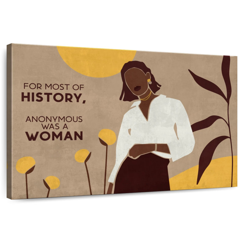 Black Woman Quote, 34" H x 51" W