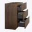 Armoire de plancher SANS lavabo, couleur noyer, avec trois tiroirs-126590578
