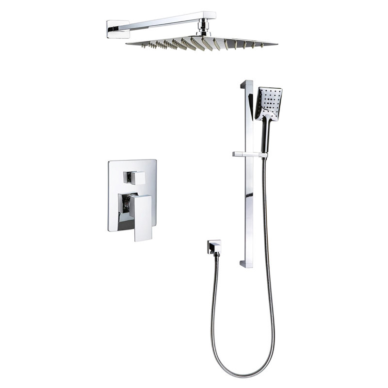 Système de douche complet à contrôle de température Madison avec valve brute, Chrome poli