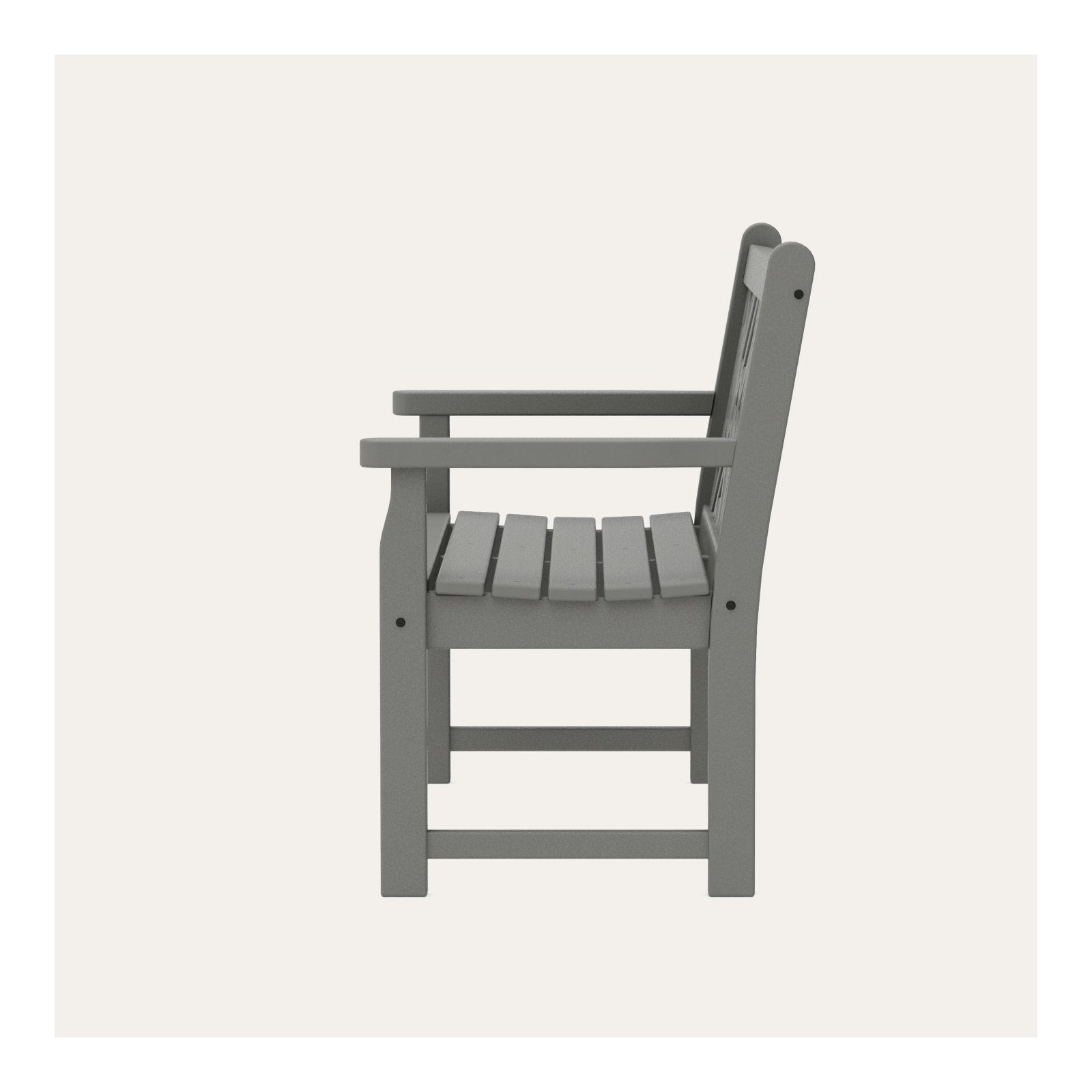 POLYWOOD Chippendale 48" Bench, Slate Gray