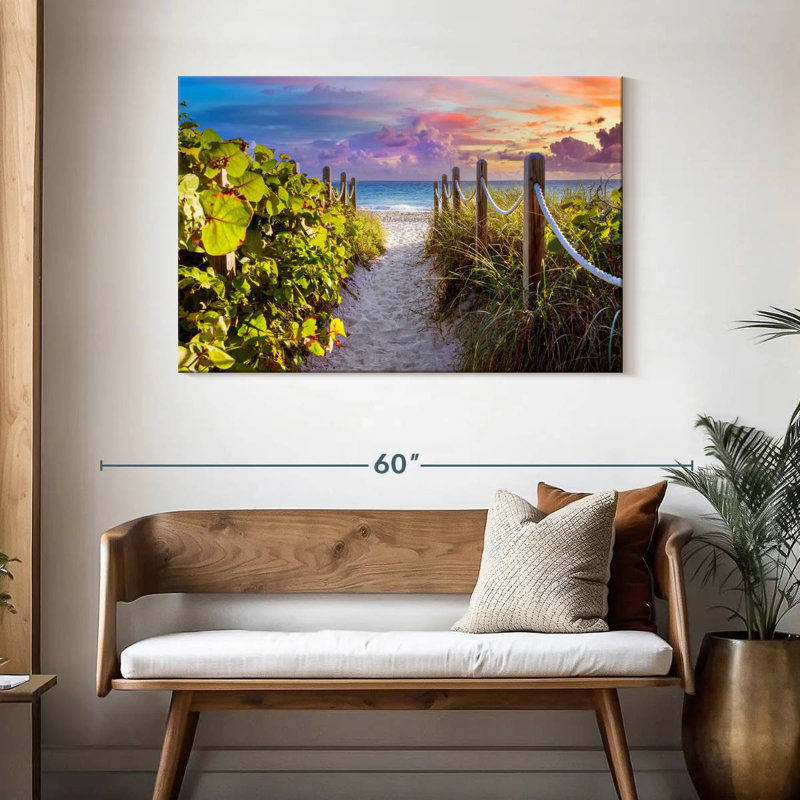 Gillard Sandy Path avec Seagrapes, Floride, H 30 po x l 45 po