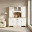 Armoire de rangement style campagne moderne avec tablettes réglables H 79 po x l 67 po