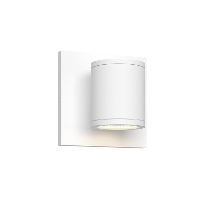 Nordic LED Flush Mounted Sconce, 4.63" H x 4.63" W x 3.38" D, White, 5 W