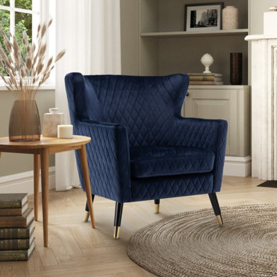Ghita Velvet Wingback Chair