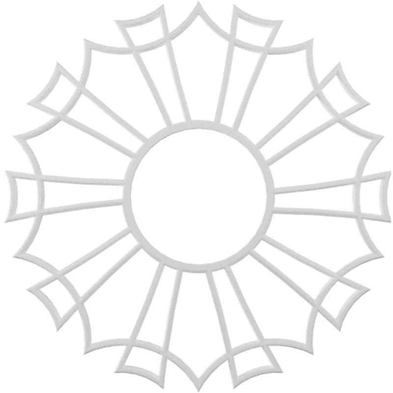 Augustus Architectural Grade PVC Pierced Ceiling Medallion, 40" H x 40" W x 1" D, Unfinished