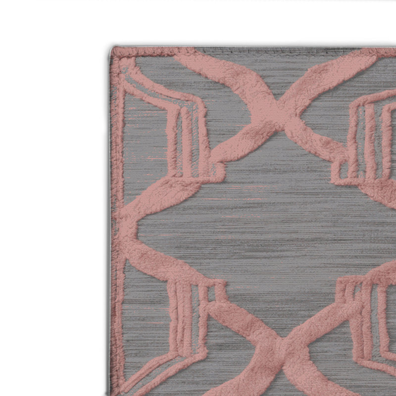 Tapis gris intérieur et extérieur Trellis, Rectangulaire 2 pi x 3 pi