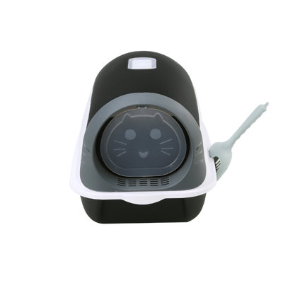 Polyethylene Plastic Enclosed Litter Box with Scoop