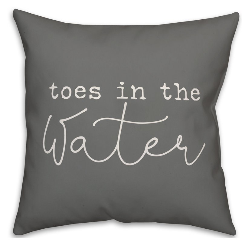 Outdoor Throw Pillow, Gray/White, 20" x 20"