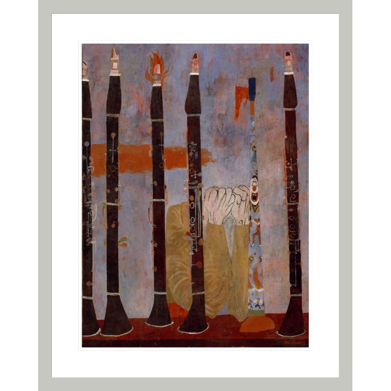 «Composition for Clarinets and Tin Horn» par Ben Shahn - Impression giclée encadrée, 29.25" H x 23.5" W