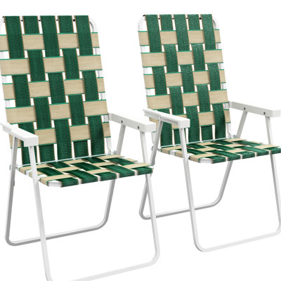 2 chaises de patio pliantes,. Chaises portatives avec pour des moments paisibles et agréables en plein air dans le camping, le jardin, la piscine, la plage, le camping, la plage idéale