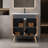 30" Striped Walnut Bathroom Vanity with Sink