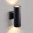 Liv Matte Black Aluminum Cylinder Up Down Outdoor Wall Sconce-107301365