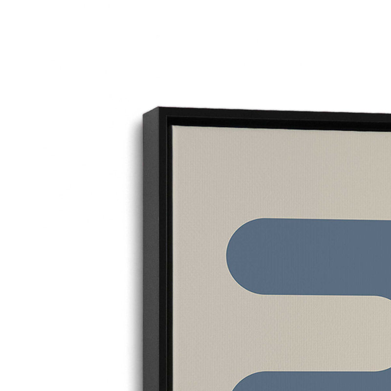 «Midnight Bauhaus Minimalist Circuitry», reproduction sur toile dans un cadre, H 30,75 po x l 20,75 po, Noir satiné