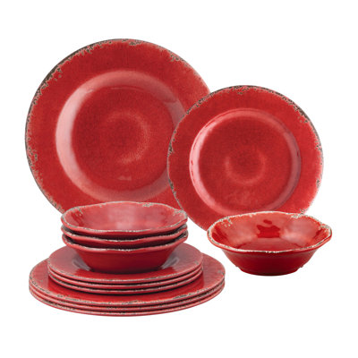 Unoss Melamine Dinnerware Set 12 Piece - Service for 4
